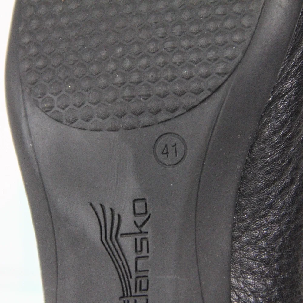 Dansko Black Leather Shoes EU 41 Women Casual Flat Loafer franny